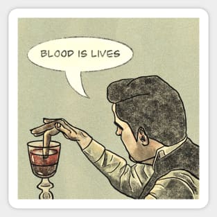 Dracula - Blood is Lives (Claes Bang - vintage) Sticker